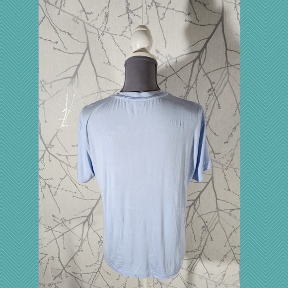 Kittenish Pale Blue Spellout Crewneck Tee - Picture 3 of 4